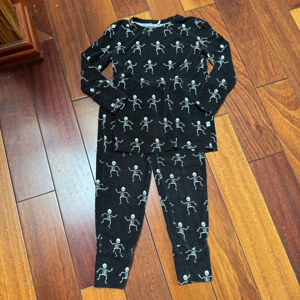 💀 Posh Peanut Halloween Dancing Skeleton Kids Pajama Set
